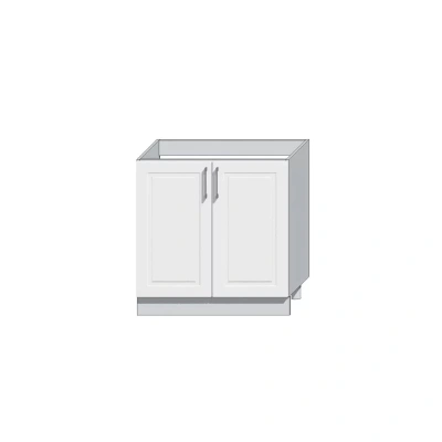 Expedo Kuchyňská skříňka dolní dvoudveřová OREIRO D80, 80x82x44,6, popel/bílá lesk