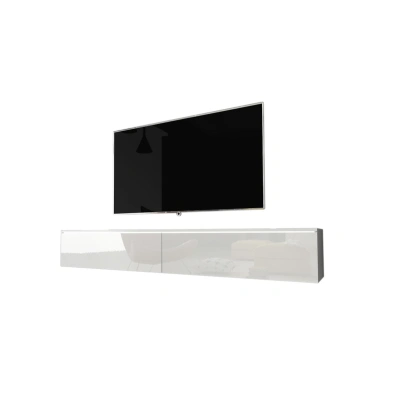 Expedo TV stolek MENDES D 180, 180x30x32, bílá/bílá lesk