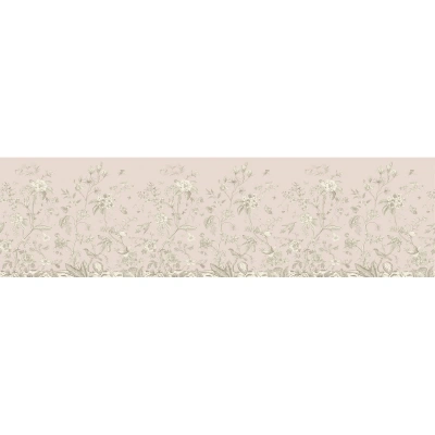 Samolepicí bordura Old graphic florals, 500 x 13,8 cm 