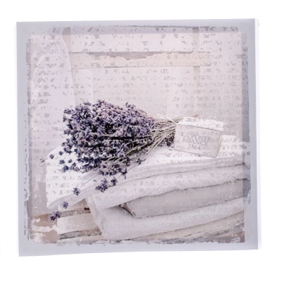 Obraz na plátně Lavender blanket, 28 x 28 cm