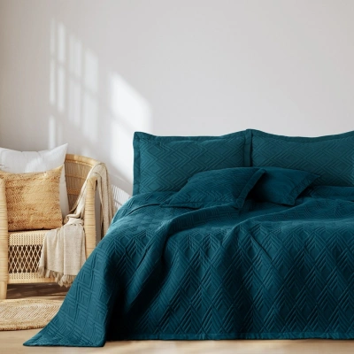 AmeliaHome Přehoz na postel Ophelia modrozelená, 220 x 240 cm